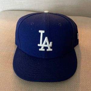 LA Dodgers Fitted Flat Brim New Era Baseball Hat